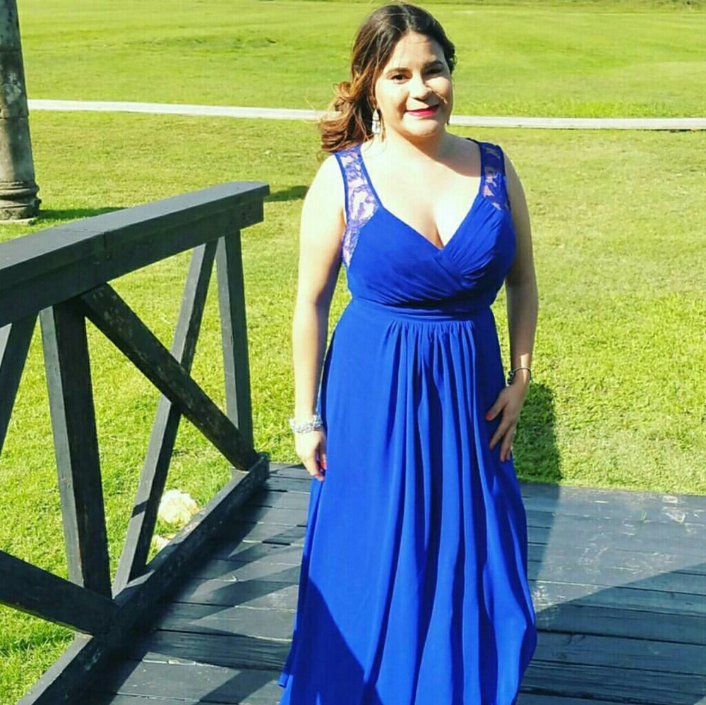Bridesmaid Royal Blue Long Dress♡